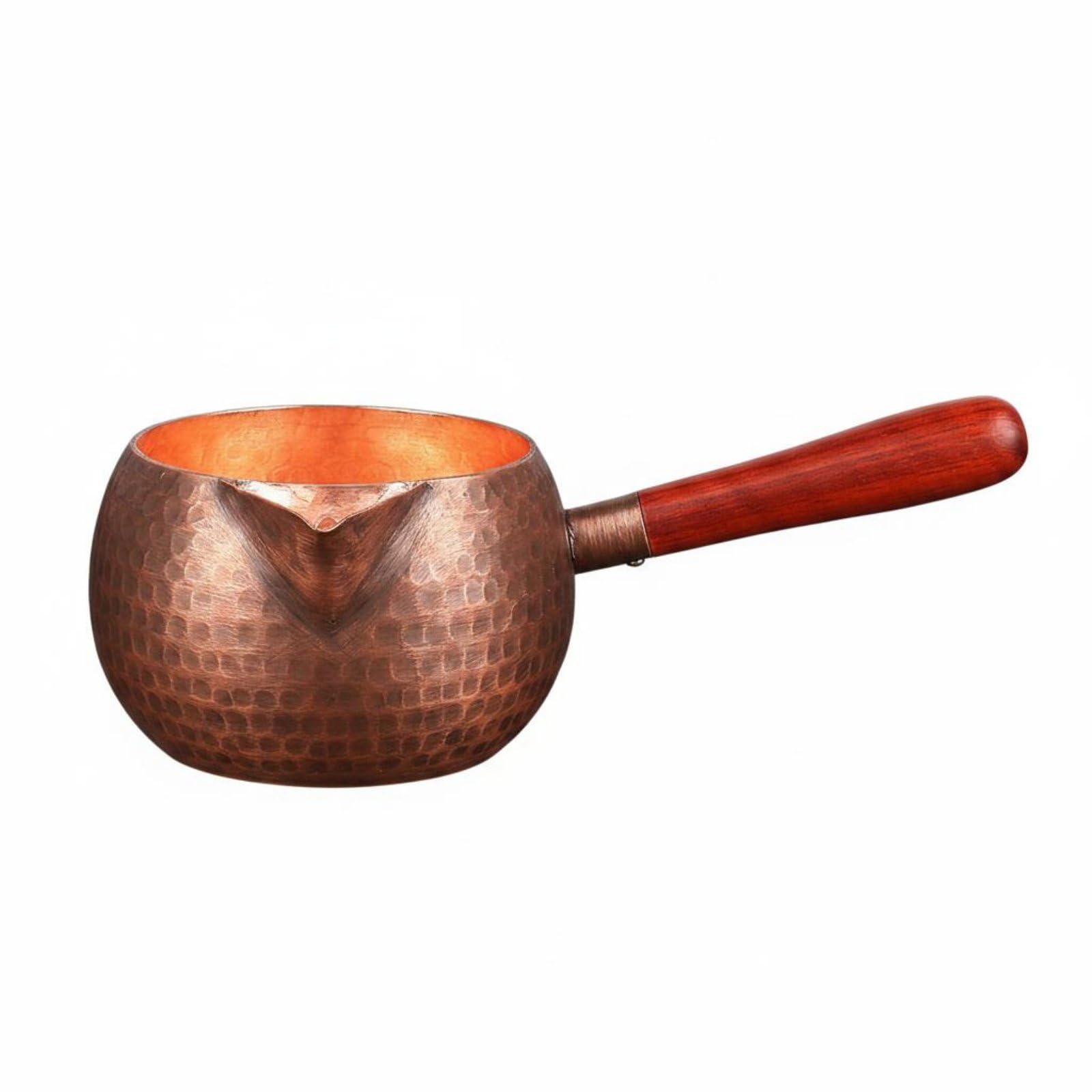 Jarra de Té de Cobre Martillado Jarra Tetera Superficie Martillada y Presencia Refinada en la Mesa 600ml Adecuada para Rituales de Té Sobremesas y Reuniones Sociales