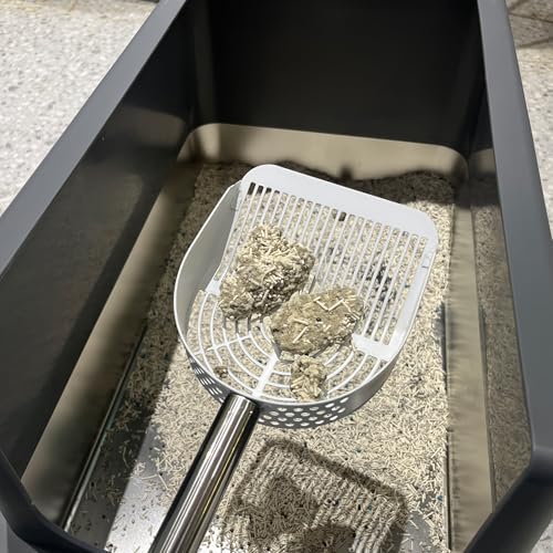 Caja para arena de gato alta con tapa y pala larga miniatura 1