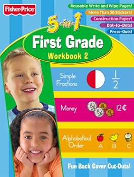 Paperback Fisher Price First Grade 5 in 1 Workbook - Book Two Book