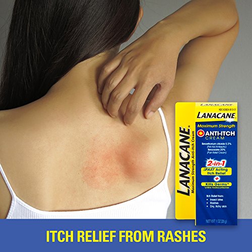 Lanacane Maximum Strength Anti-itch Cream- Antiseptic For Fast-acting Itchy Skin Relief From Insect Bites, Rashes & Dry Skin, Cools & Soothes For Instant Relief, With Benzocaine, 1 oz. (Pack of 3) - Thumbnail 6
