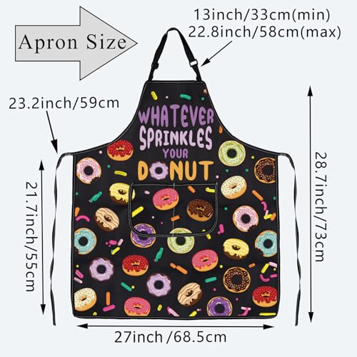BDPWSS Whatever Sprinkles Your Donut Apron With Pockets Donuts Lover Gift Doughnut Gift Dessert Lover Gift Foodies Lover Gift (Sprinkles Donut AP)