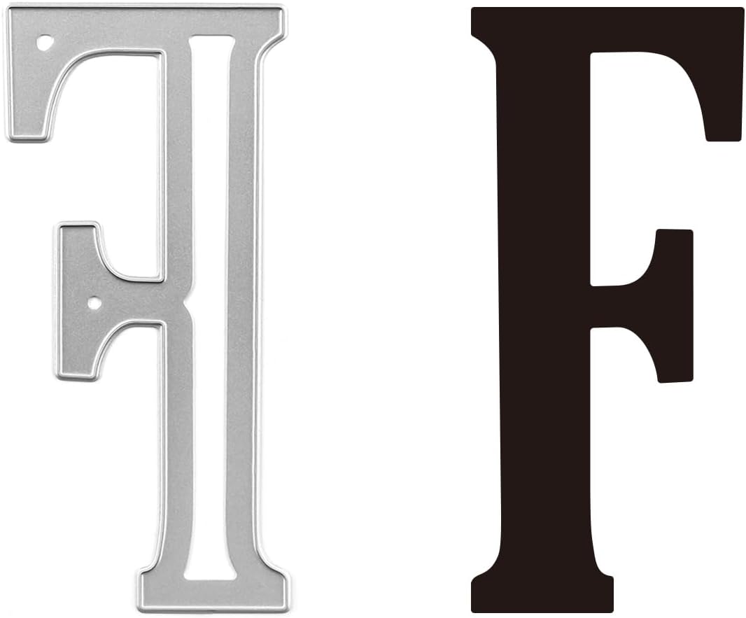Briartw 4-Inch 'F' Uppercase Letter Cutting Die | 10cm Height Alphabet Metal Stencil for Cardmaking, Scrapbooking & DIY Crafts | Perfect for Embossing Decorations and Stress Relief