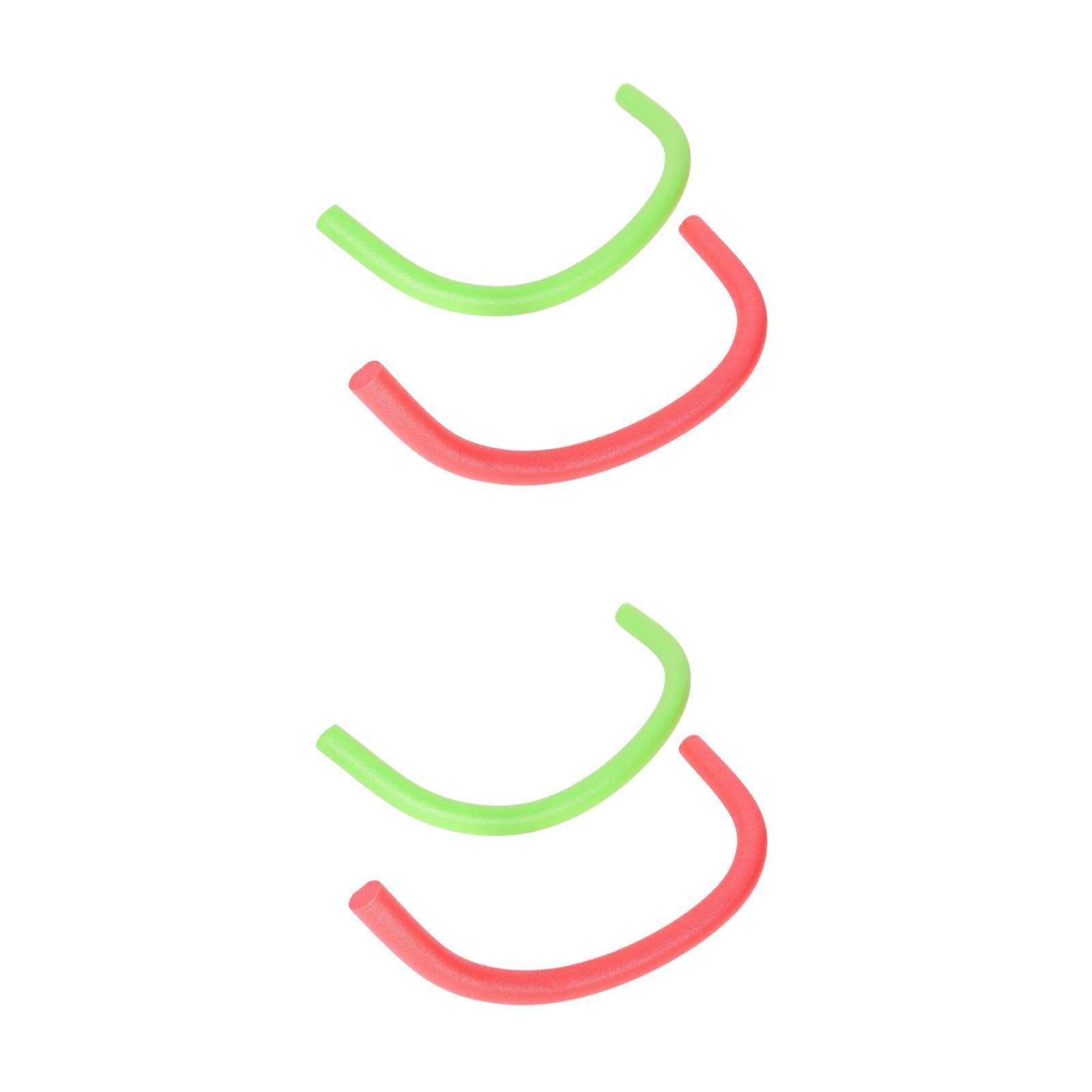 LOGOFUN 4PCS Jumbo Pool Noodles Swimming Pool Noodles Large Foam Pool Noodle Props for Game Floating Training Device Supplies - Red & Green 150CM