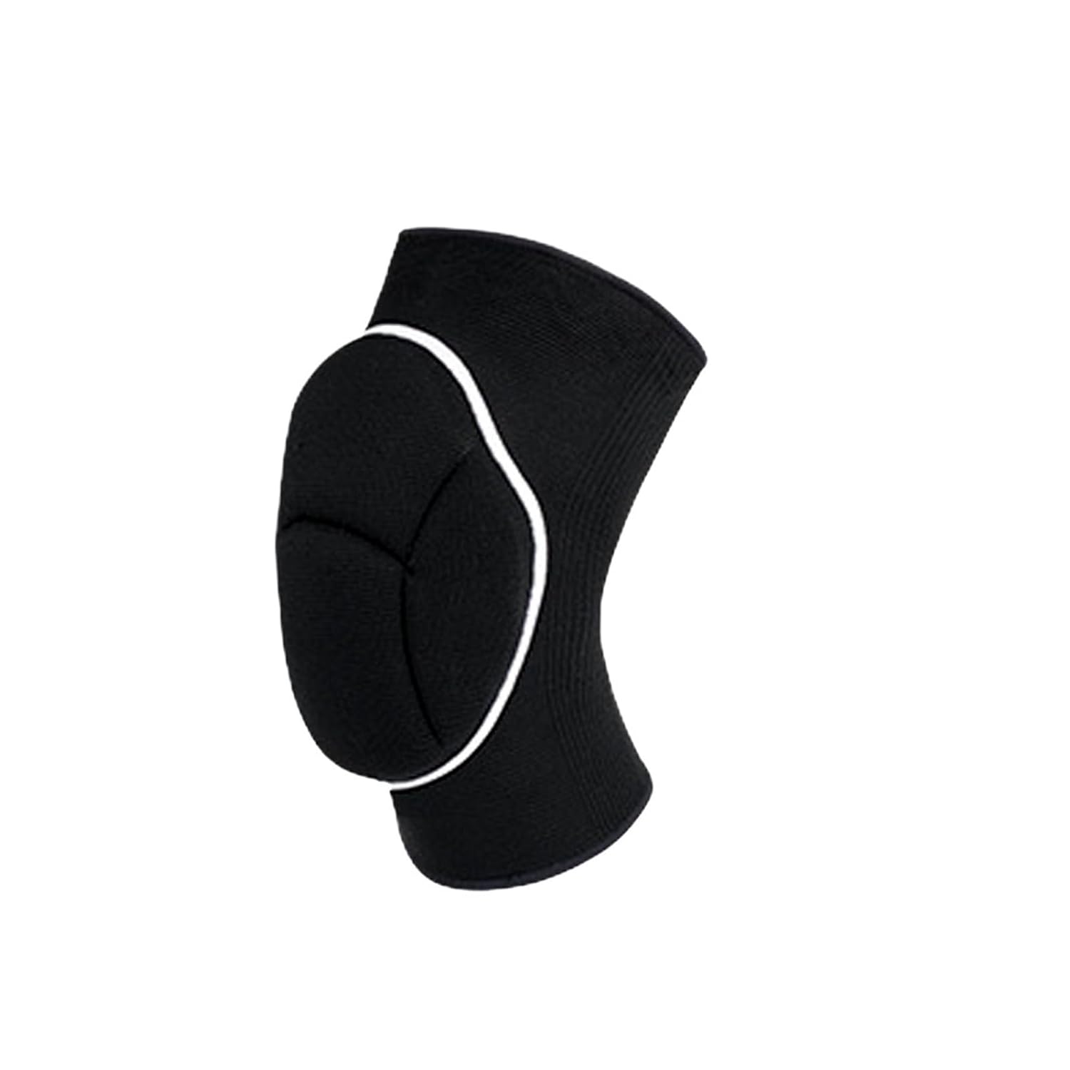 Collision Avoidance Knee Sleeve Knee Pads Thick Sponge Anti-Slip Collision Avoidance Knee Sleeve Football Jogging Wrestling Basketball Volleyball For Running Cycling Workout Climbing(Black White,M)
