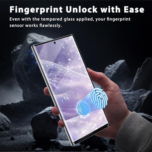 2+2 Stück Für Samsung Galaxy S23 Ultra 5G Panzer Schutz Glas Folie Schutzfolie Glas+ Kamera Schutzfolie, Fingerabdruck-ID Unterstützen, 9H Härte, HD Clear Displayschutz Schutzfolie Glas