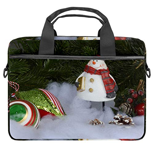 Sac ordinateur 13-14 pouces bonhomme de neige et pommes de pin protecteur
