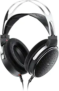 FiiO JT3 Over-Ear Open-Back Headphones, 50mm Dynamic Driver, Detachable 3.5mm Cable with Mic, Black