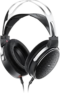 FiiO JT3 Over-Ear Open-Back Headphones, 50mm Dynamic Driver, PEK+PU Composite Diaphragm, Detachable 3.5mm Cable with Mic for Music & Gaming (Black)