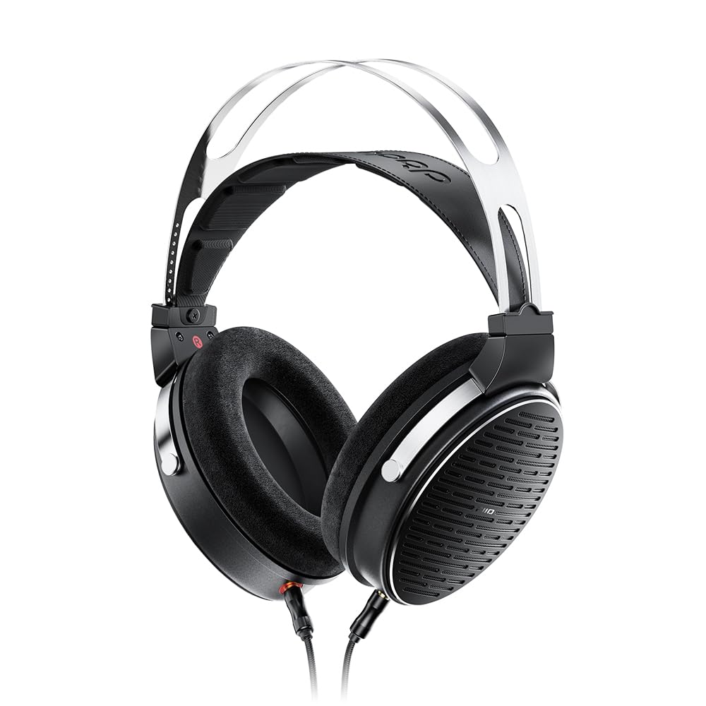 FiiO JT3 Over-Ear Open-Back Headphones, 50mm Dynamic Driver, PEK+PU Composite Diaphragm, Detachable 3.5mm Cable with Mic for Music & Gaming (Black)