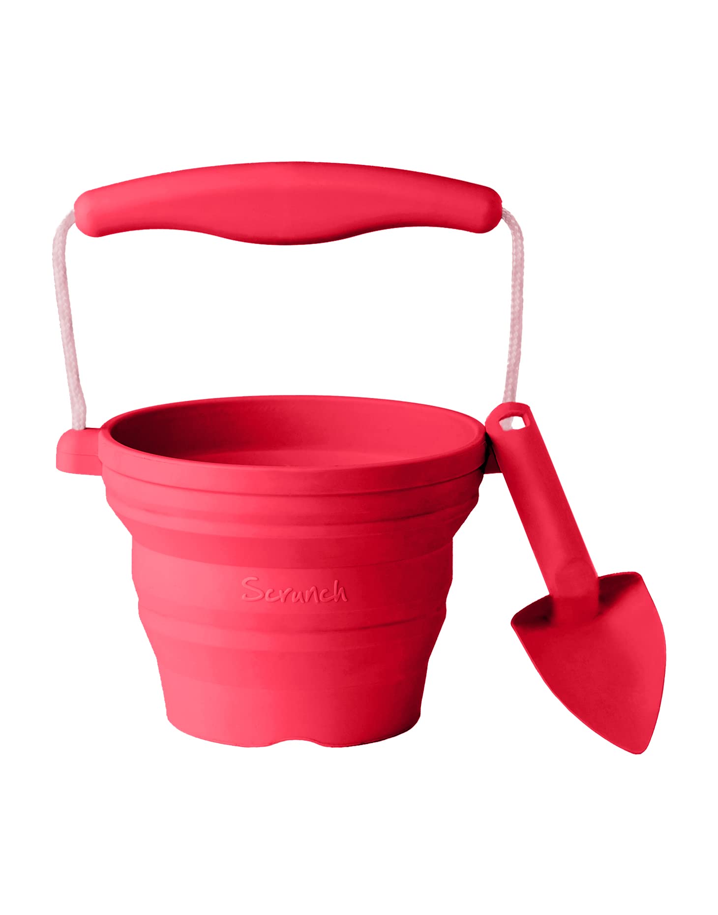 Scrunch Seedling Pot with Trowel - Childrens Gardening Tools for Messy Play - Squashable Kids Gardening Set for Sand Pit, Water Table and Sensory Play