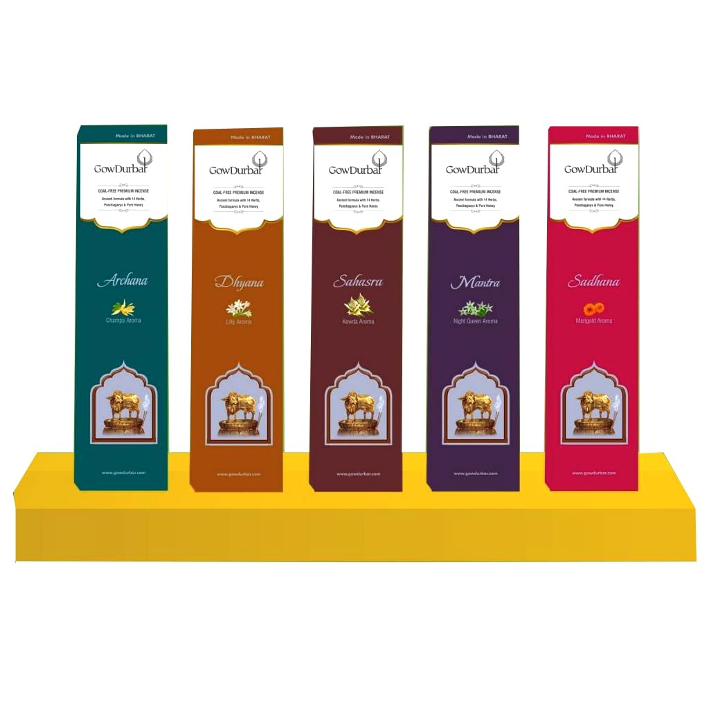 GOWDURBAR Coal-Free Premium 11 inch Incense Sticks Flower Combo Pack of 5 (B0CK4ZR1DG) Amazon Price History, Amazon Price Tracker