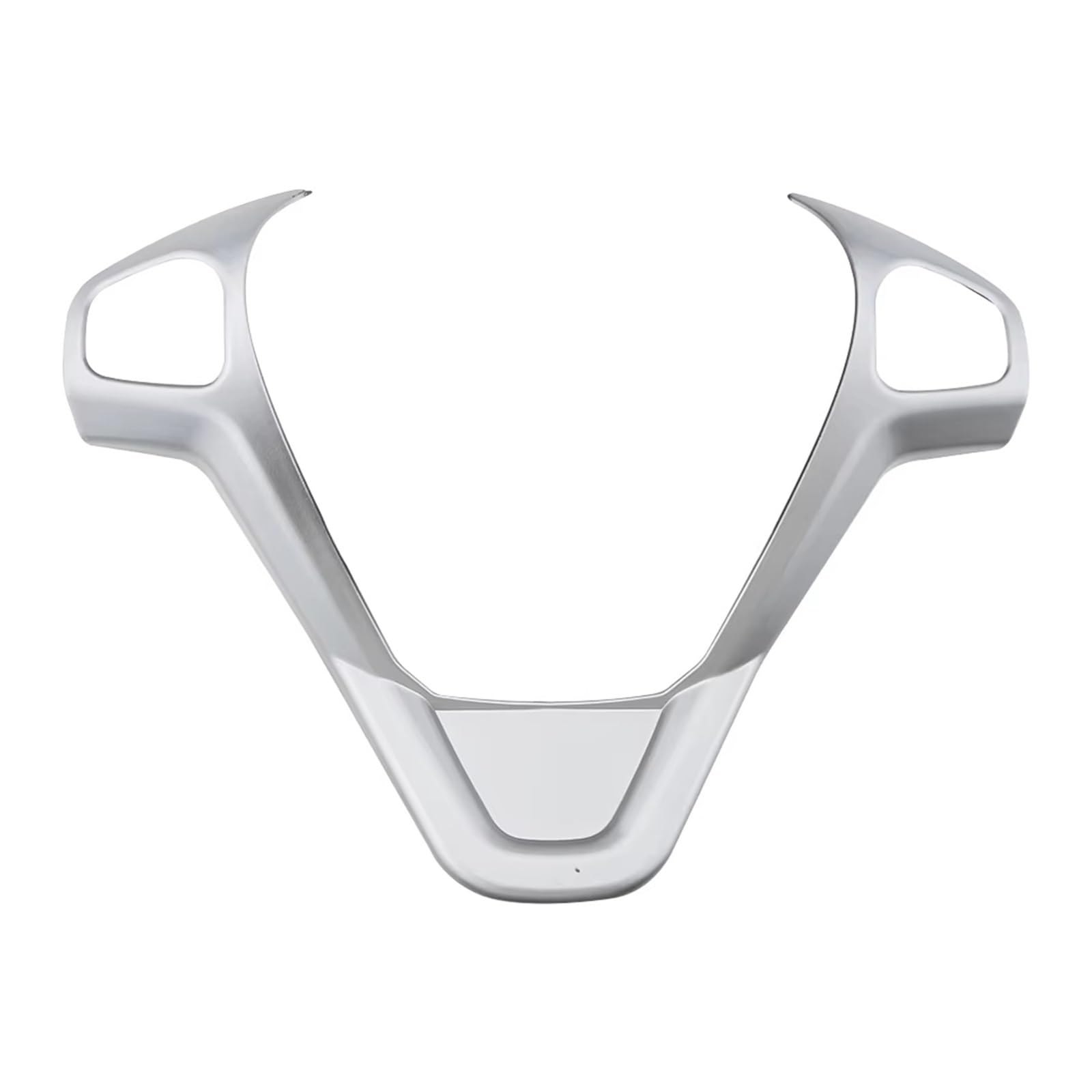 Trim Sticker Accessories for Fiesta MK7 2009-2017 for Ecosport 2013-2017 Steering Wheel Button Cover Sticker ABS Frame Car Accessories Car Interior Decoration(2hole Matte Sliver)