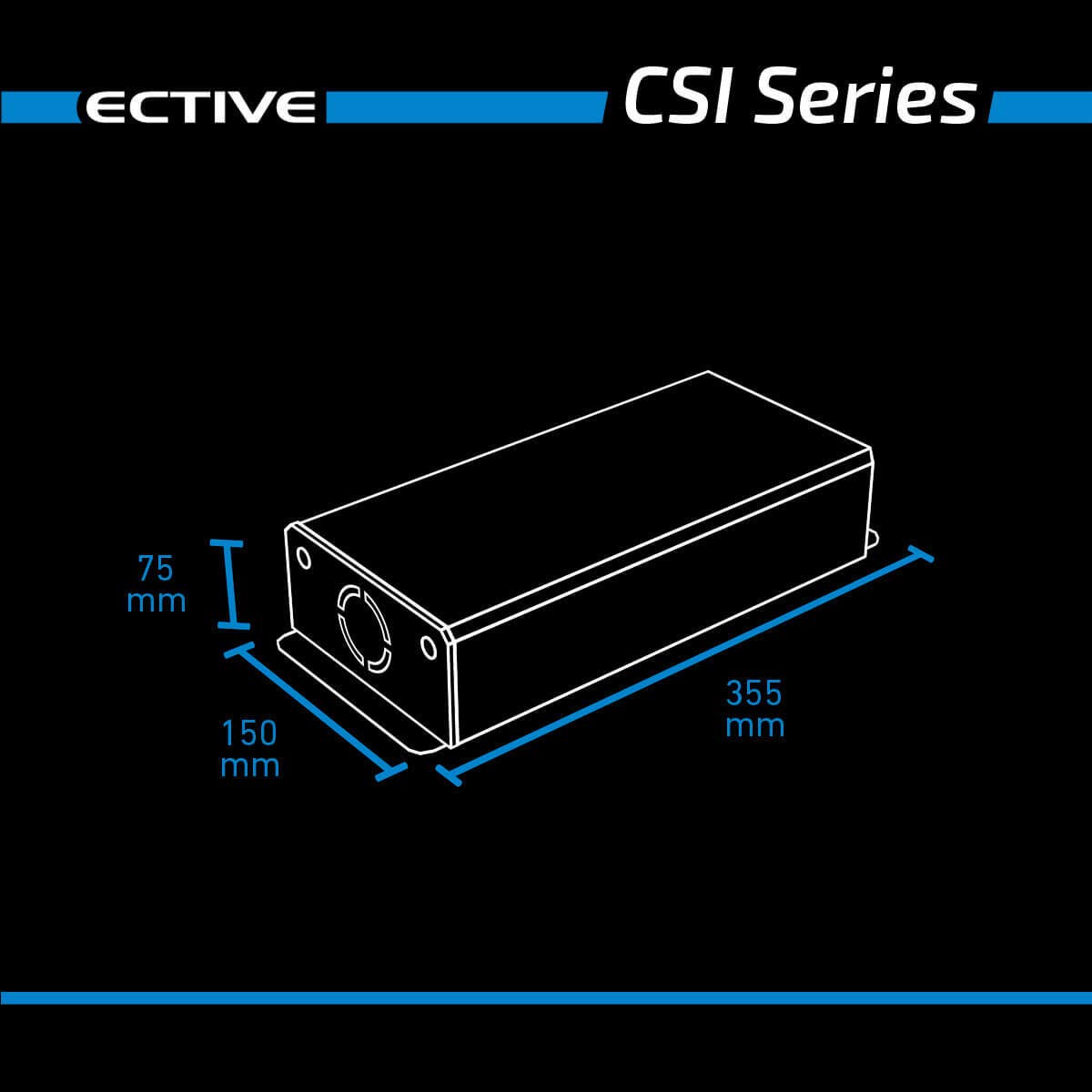ECTIVE CSI 5 500W/24V Sinus-Wechselrichter mit Ladegerät, NVS- und USV-Funktion