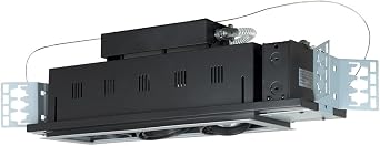إضاءة جيسكو MGP20-3SB إضاءة اتجاهية Modulinear للبناء الجديد، مزدوجة Gimbal PAR20 3-Light الخطي، الداخلية السوداء مع تقليم الفضة