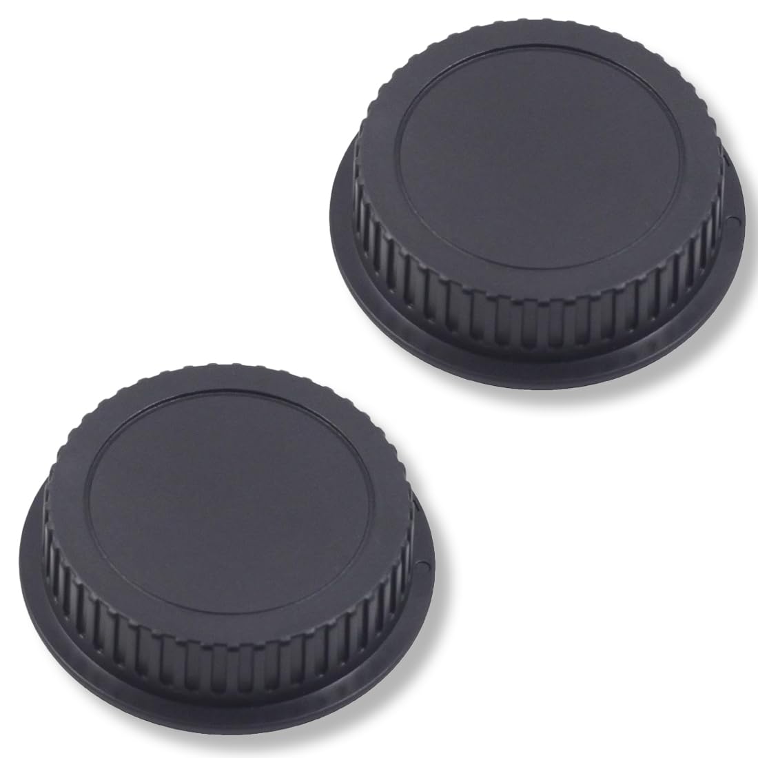 2 pezzi Cappuccio antipolvere, Protegge la lente posteriore dell'obiettivo, Canon EF, Tappo posteriore copriobiettivo di qualità, Compatibile con obiettivo Canon, obiettivi Canon EOS EF (Nero)
