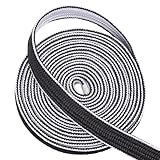 OLYCRAFT Ito Sageo - Cuerda de embalaje (3 m, cuerdas blancas negras, 1,4 cm de ancho, cuerda de mango de espada Tsukamak, para samurai japonés, bricolaje, mango de Tsuka, cuerda decorativa de piel