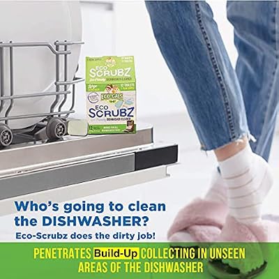 Eco-Gals Unscented Dishwashing Machine Cleaner and dishwasher clean/dirty indicator combo kit
