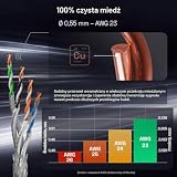 HB-DIGITAL Kabel sieciowy LAN CAT.7 AWG 23 do układania, profesjonalny kabel instalacyjny S/FTP, czysta miedź, PIMF, LSZH bez halogenu, zgodność z RoHS, PoE, 10 Gbit/s, GHMT, żółty, 15 m