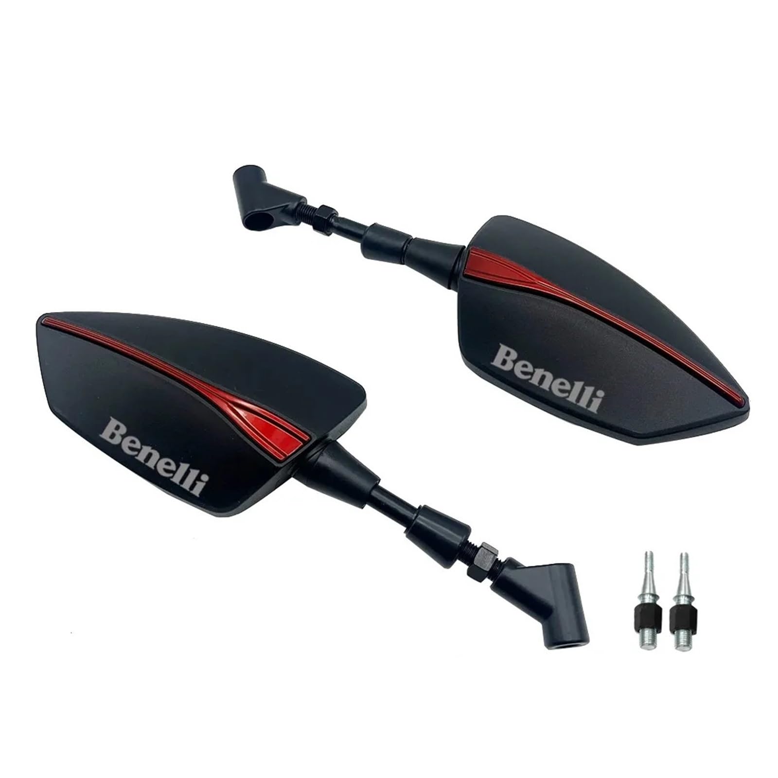 Specchietto retrovisore universale regolabile per Benelli 180s 302s TNT 125 135 150 250 300 600 BN 302 S 8/10MM, Specchietti retrovisori laterali (Benelli - Red)