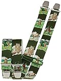 feines Gummiband mit guter Spannkraft und glatter, seidiger Oberfläche, Vorderseite und Rückseite mit je 2 Gurten/ Klips zur Befestigung am Hosenbund, Klipinnenseite mit Kunststoffeinlage für eine Hosenbund schonende Befestigung
