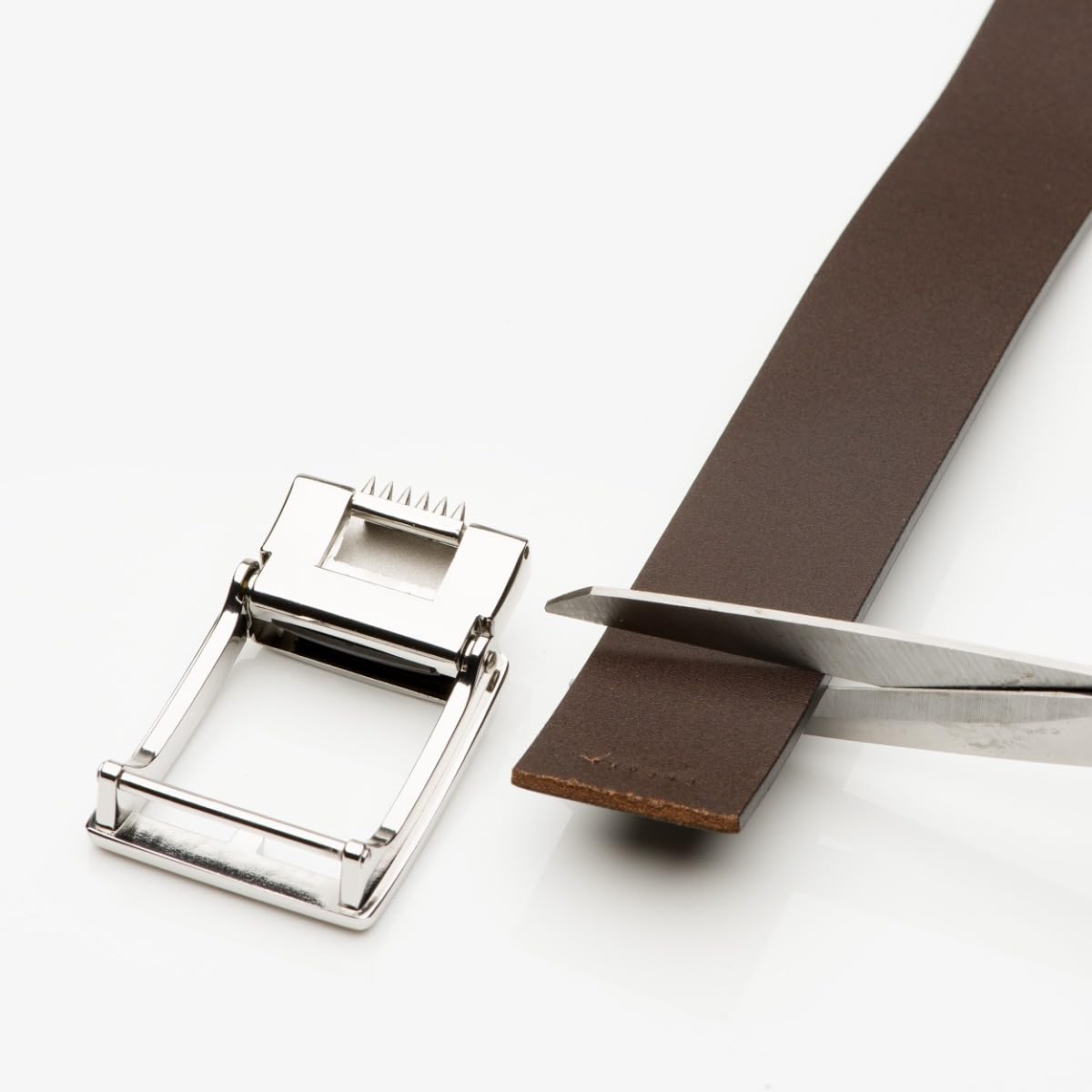Ledergürtel Nathan mit automatischem Verschluss - ohne Löcher - 3,5cm breit