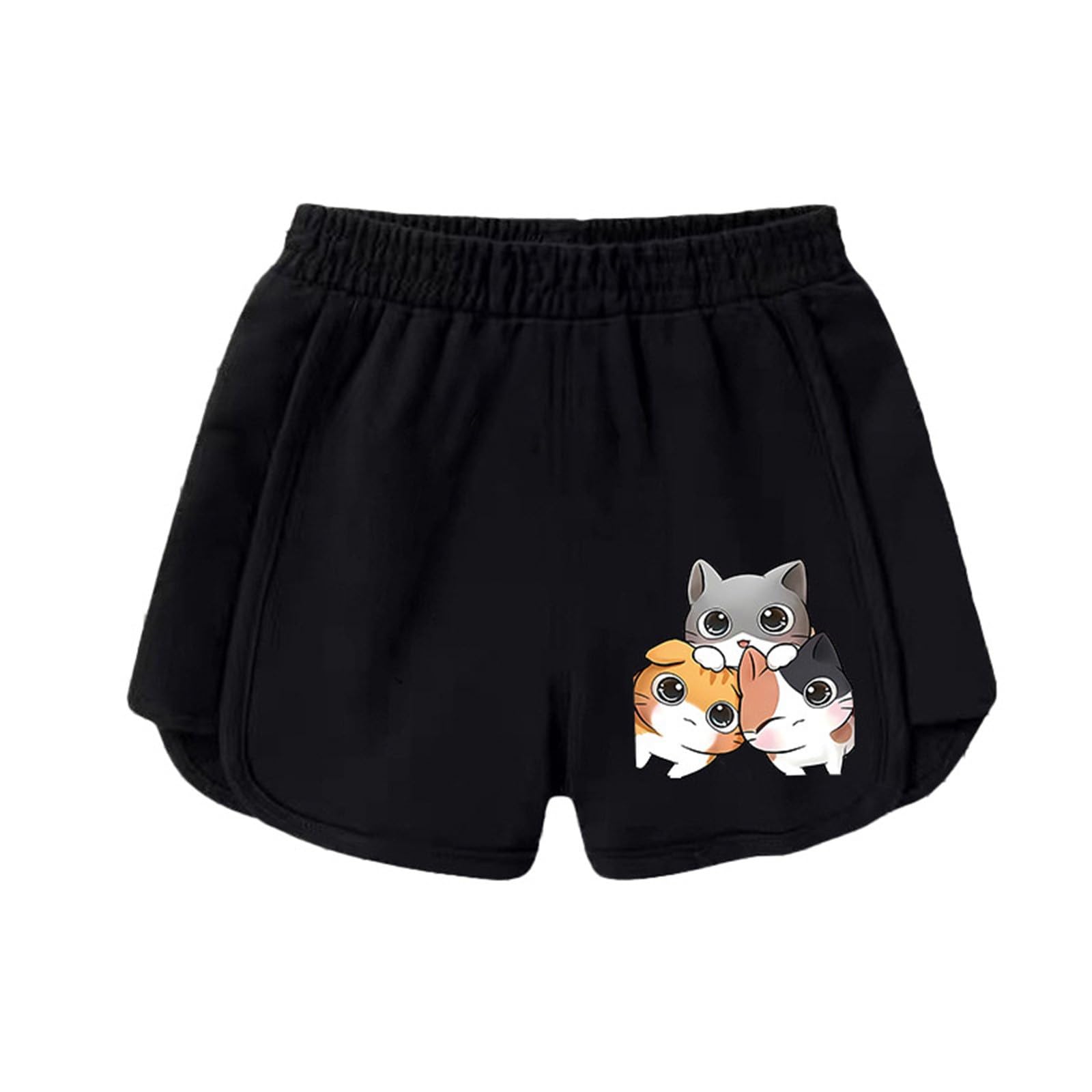 Generisch Shorts für Mädchen Bedrucken Gym Shorts Sommerhose Casual Girl Sporthose Atmungsaktiv Baggy Pants Kinder Turnhose Freizeithose Kurze Hosen Kurze Hose Mädchen Sommer Sport Hosen