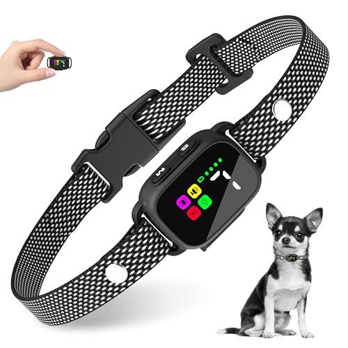 Dog Bark Collar for Small Medium Dogs, No Shock Anti-Bark Collars, Rechargeable Smart Collar, Automatic Stop Bark Collar with Adjustable Beep Vibration Modes and 7 Sensitivity