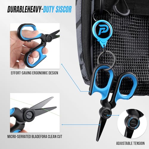 PLUSINNO 9PCS Fishing Gear Kit with Bag