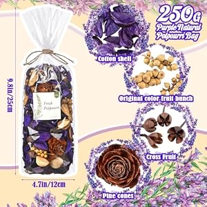 Tondiamo 250g Purple Natural Dried Flowers Long Lasting Lavender Scent Potpourri Dried Flower Bowl Vase Filler for Fall Potpourri Crafts Thanksgiving Wedding Centerpiece Home Decor Tondiamo 250g Purple Natural Dried Flowers Long Lasting Lavender Scent Potpourri Dried Flower Bowl Vase Filler for Fall Potpourri Crafts Thanksgiving Wedding Centerpiece Home Decor