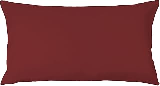 Taie d'oreiller Microfibre Bourgogne 50 x 135 cm, Housse de Coussin avec la Fermeture à Enveloppe