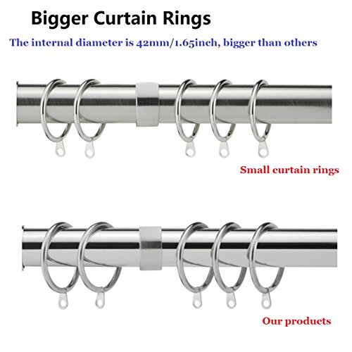 Anillos de cortina de metal de 42 mm para salones con postes grandes 4