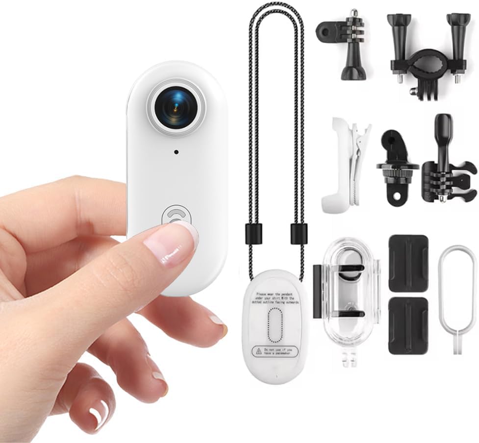 4K Body Camera Thumb Size Wearable POV Cam with Magnetic Clip, Mini Action Camera with Audio & Video Loop Recording, Waterproof Portable Body Cam for Security Work Travel Motorcycle Pets Black