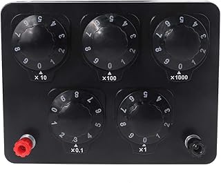 HELYZQ 0-9999.9 Ohm Variable Resistance Box Decade Resistor Experimental Equipment for Physical School Teaching