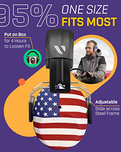 Vanderfields Hearing Protection Headphones 20Db Noise Reduction, Noise Cancelling Ear Muffs For Adults-Passive Ear Protection For Shooting Range, Fireworks, Construction, Lawn Mowing Safety Ear Muffs #TOP2