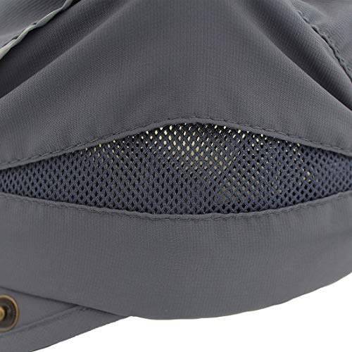 Llmoway Men Fishing Hat With Ear And Neck Flap Outdoor Sun Protection Cap With Foldable Bill Grey #TOP4