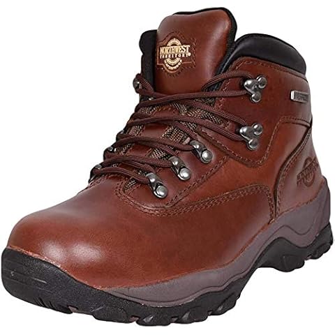 Northwest Territory Inuvik Men's Hiking/Walking Leather Waterproof High Rise Boots, Oxblood, 8 Cover
