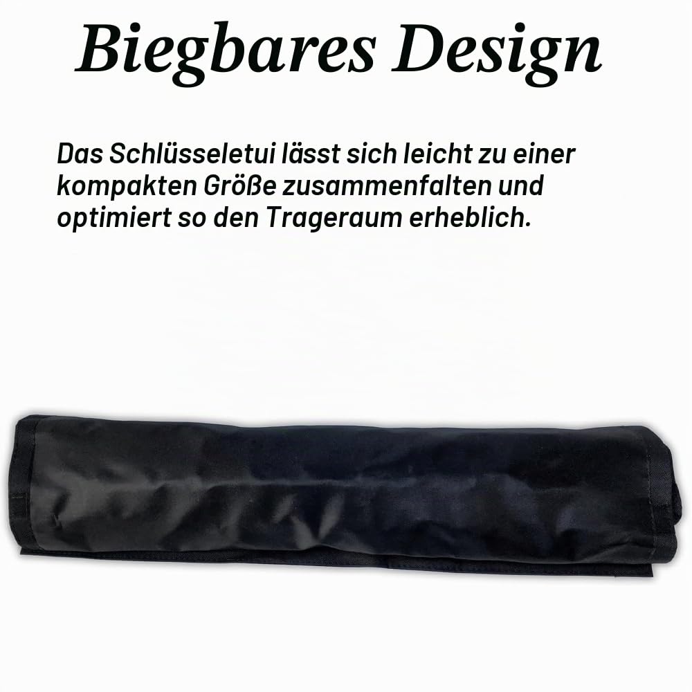 Rollbares Schlüsseletui, tragbarer Schlüssel-Organizer, aufrollbare Schlüsseltasche für Hotelpersonal, Sicherheitskräfte, Immobilienagenten, Wartungsarbeiter (50 Positionen)