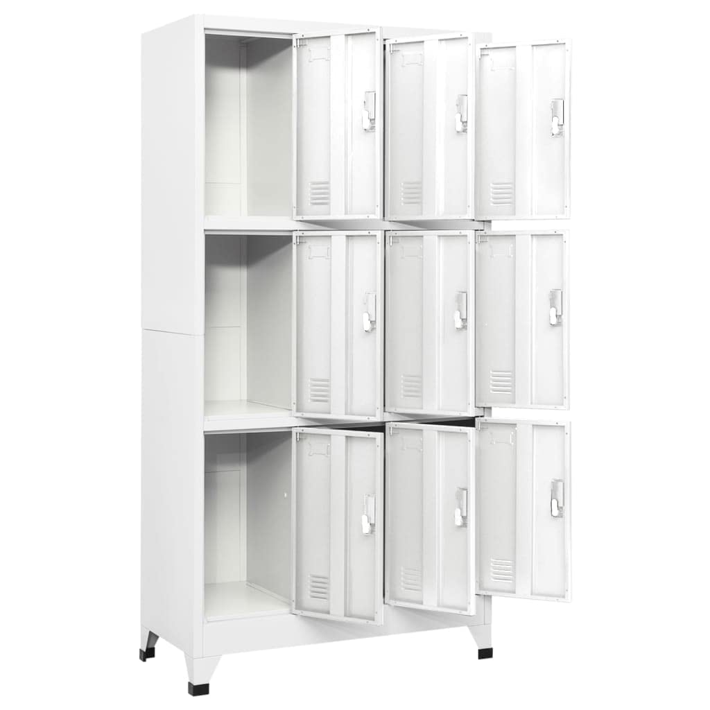Portaoggetti Armadietti e stipi Mobiletto Multiuso Armadietto Autoportante Armadietto a Chiave con 6 Scomparti in Acciaio 90x45x180 cm per ufficio, armadietti in soggiorno, camera da letto e scuola
