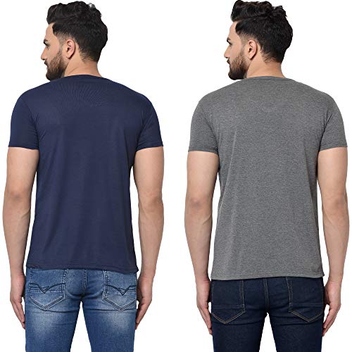 Image of JANGOBOY Men's V-Neck Cotton T-Shirt (Pack of 2)