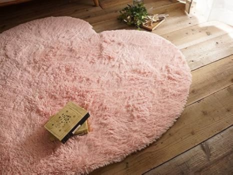 Amazon グラムスタイル ラグ ラグマット カーペット マット 玄関マット ハート 130x150cm ピンク ラグ カーペット オンライン通販