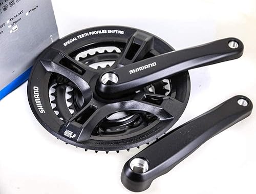 Shimano Altus 7/8 Bielas de bicicletas Speed ​​Mountain (Platos FC-M311), color negro.