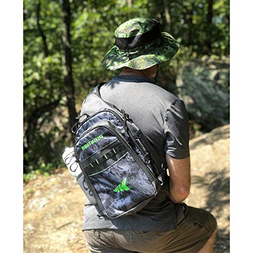 Kastking Pond Hopper Fishing Sling Tackle Storage Bag – Lightweight Sling Fishing Backpack - Sling Tool Bag For Fishing Hiking Hunting Camping,Without Box,17.7X 12.6X 6 Inches,Blackout #TOP2