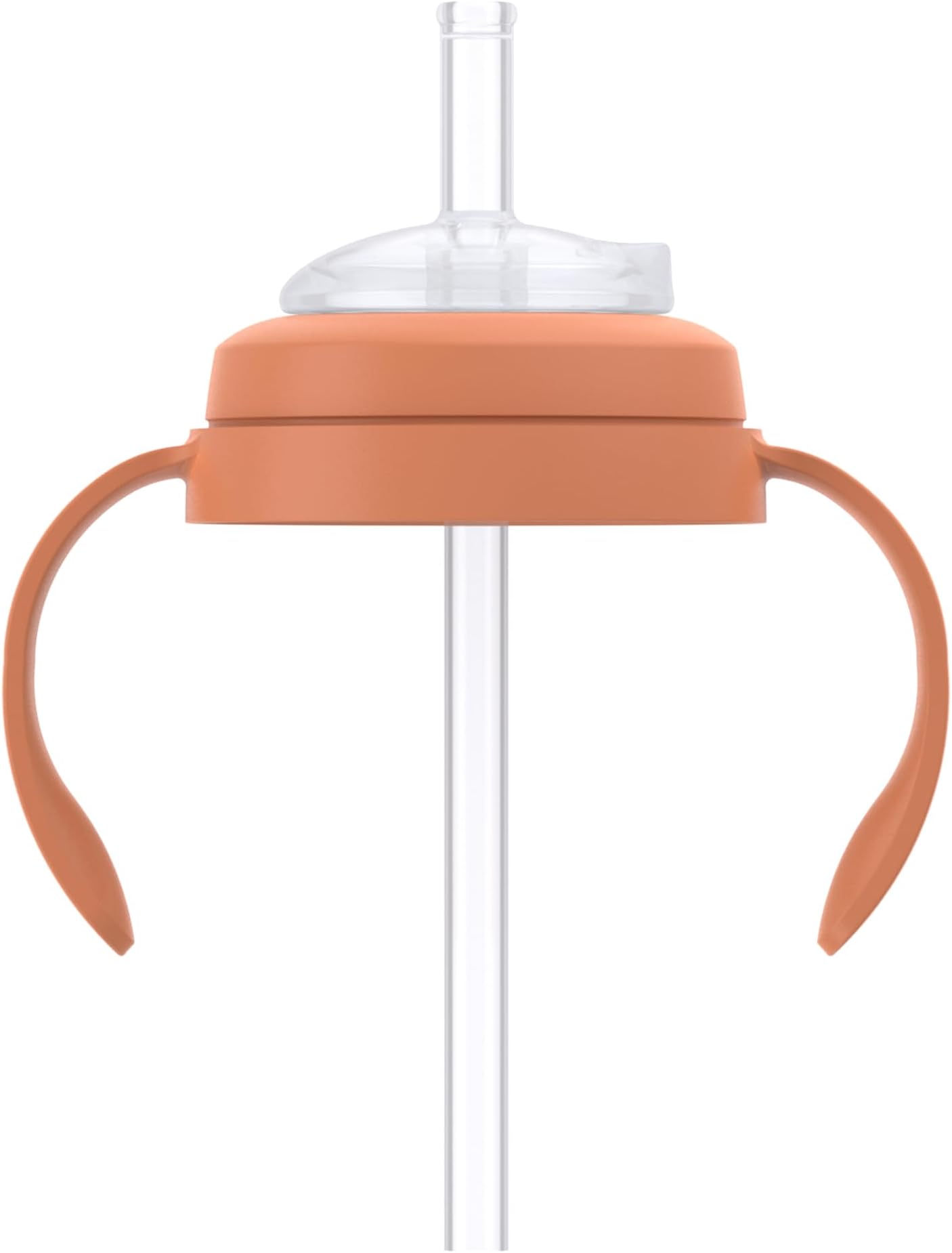 QuarkBuubiBottle SipKit Bottle to Sippy Cup Transition Kit - Includes Grip Collar with Handles, Silicone Straw, & Leak-Proof Straw Top - Dishwasher Safe - BPA-Free, PVC-Free, Toxin-Free – Orange