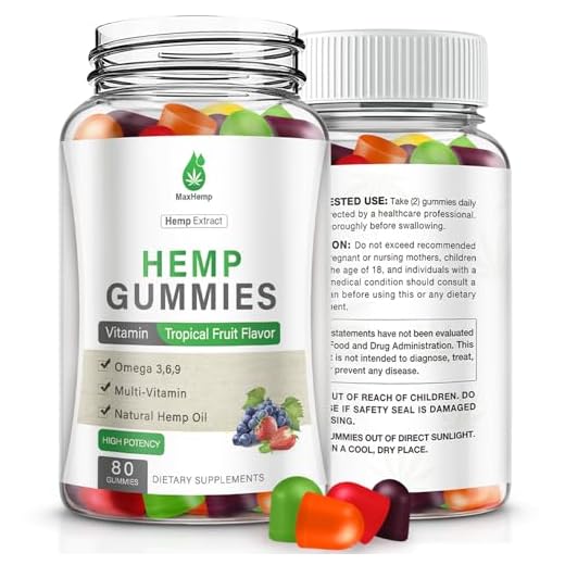 Hemp Gummies for Sleep, Pain, Anxiety, Peace & Relaxation - High Potency Natural Hеmp Oil Infused Gummies - Natural Fruity Bear Hemp Gummy for Adults Vegan, 80Counts Omega