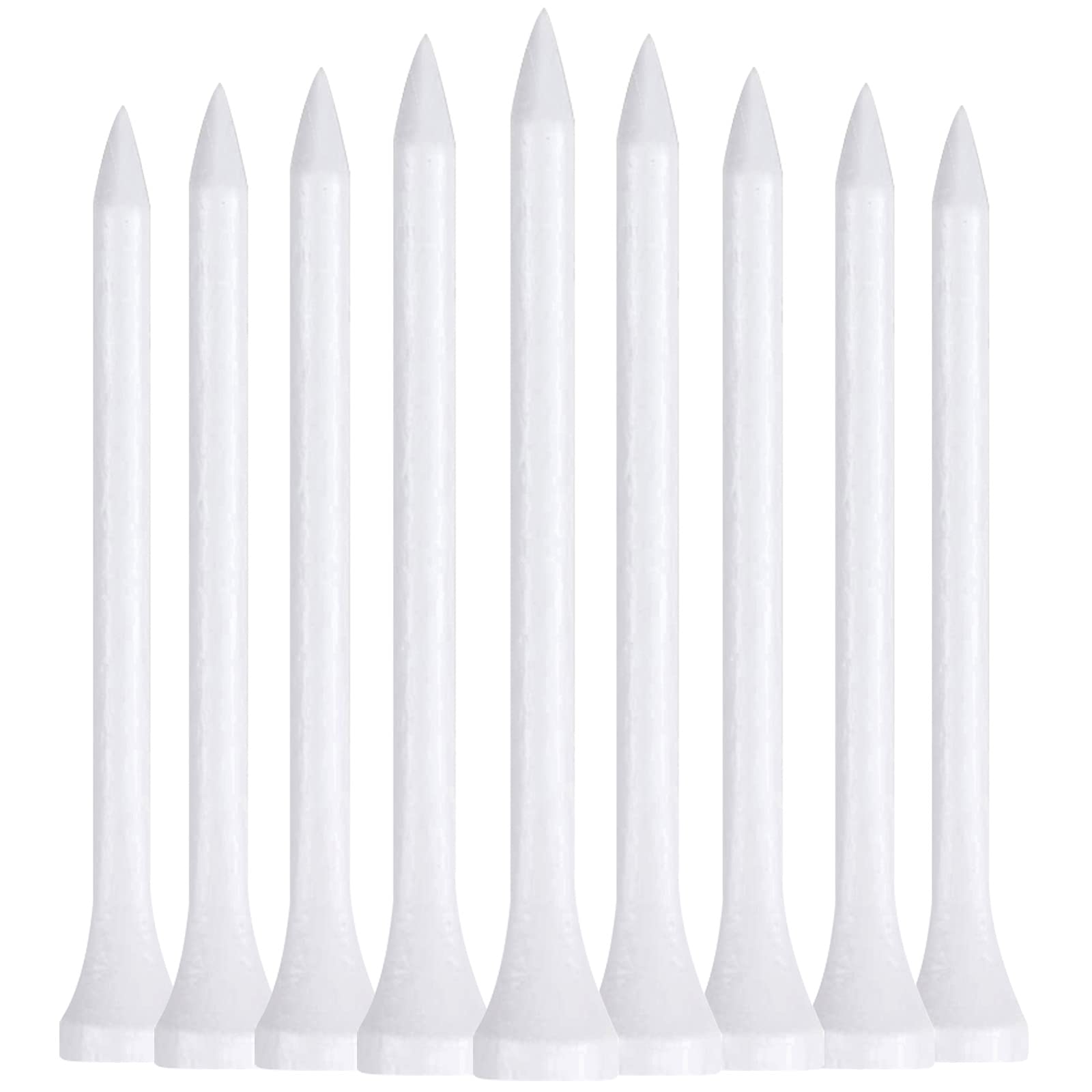 Zivisk Golf Tees Holz - 100 Stück 38mm/ 70mm/ 83mm Bambus Tees (Weiß, Rot, Blau, Gelb, Schwarz, Rosa)