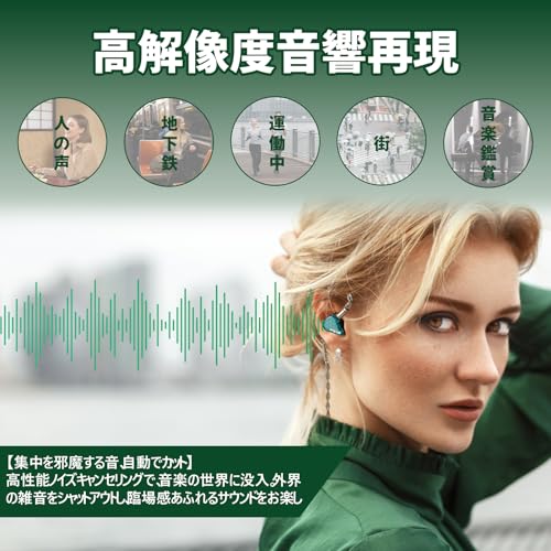 HiFiGo イヤモニ 有線イヤホン AFUL Performer 5+2 / Performer 7 IEM、2DD+4BA+1 マイクロ プレーナー ユニット インイヤー モニター イヤホン、3D プリント音響チューブ構造 (4.4mm)