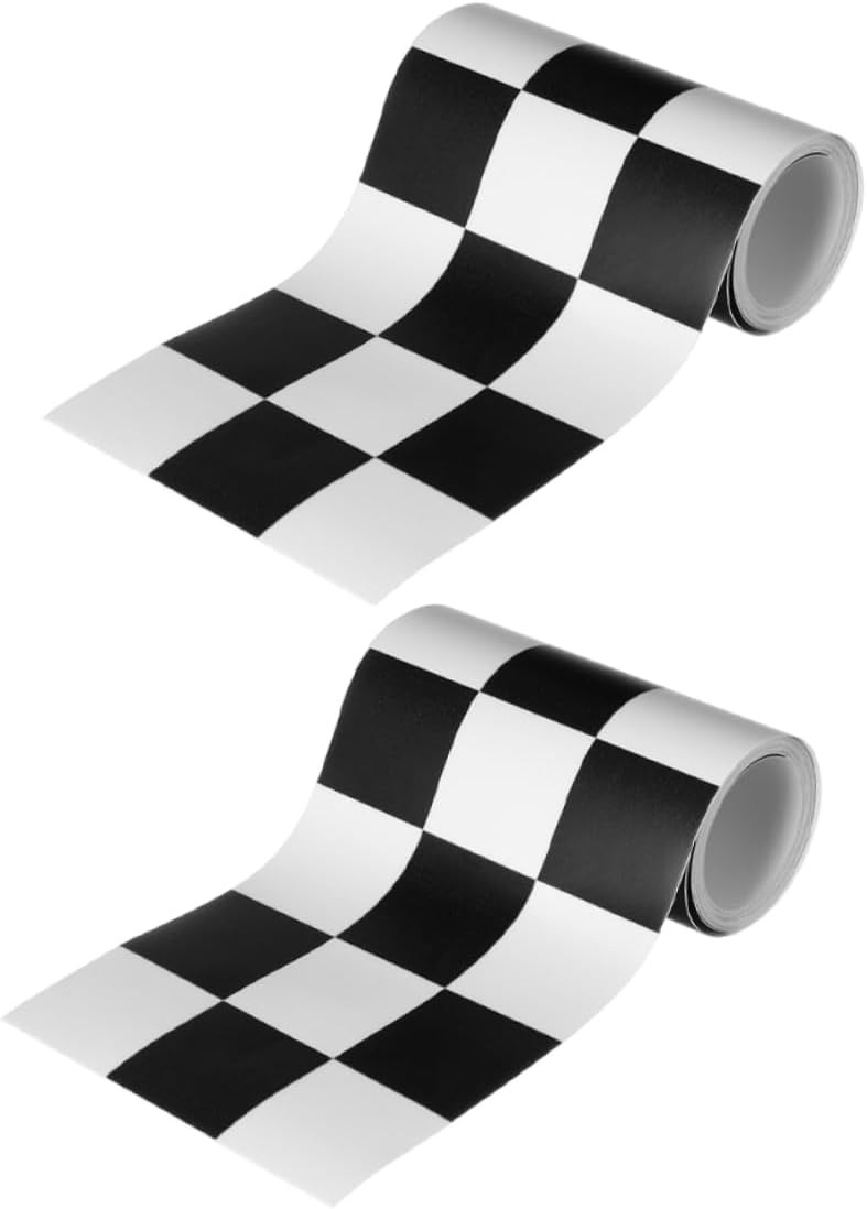 2 Rolls Checkered Peel and Stick Wallpaper Border Black White Checkered Wallpaper Self Adhesive Removable Wallpaper for Bedroom Bathroom Home Decor
