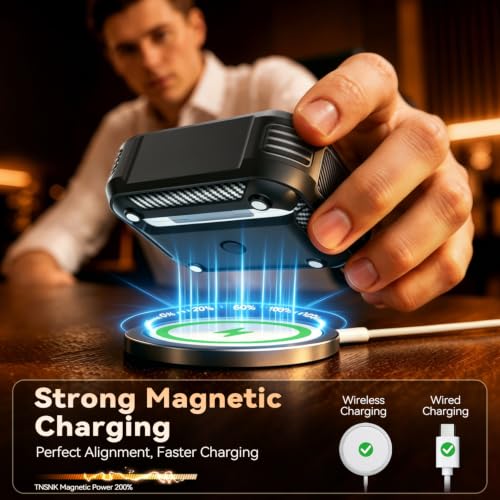 Image of for AirPods Pro 3 Case, Features Secure Lock, Phone Stand & Compatible with MagSafe, TNSNK for AirPods Pro 3rd Generation 2025 Hard Shell Cover for Men Women, Includes Cleaning Kit & Keychain