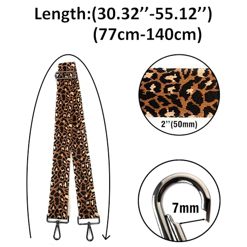 Image of Purse Strap Replacement for Crossbody Bags & Handbags | Premium Webbing with Matte Black Hardware Clip-On Installation Adjustable Length Comfortable Wide Guitar Style Strap