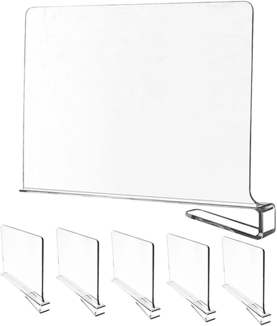Unomor 6pcs Shelf Dividers for Closet Organization Clothing Storage Separators for Wardrobe and Bags Non-deforming Design for -up